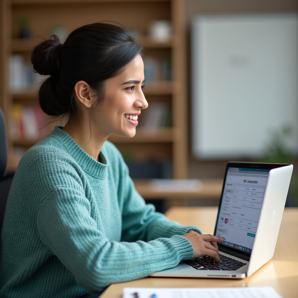Proceso de matriculación online en academia de idiomas